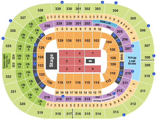 Benchmark International Arena Rush Seating Chart